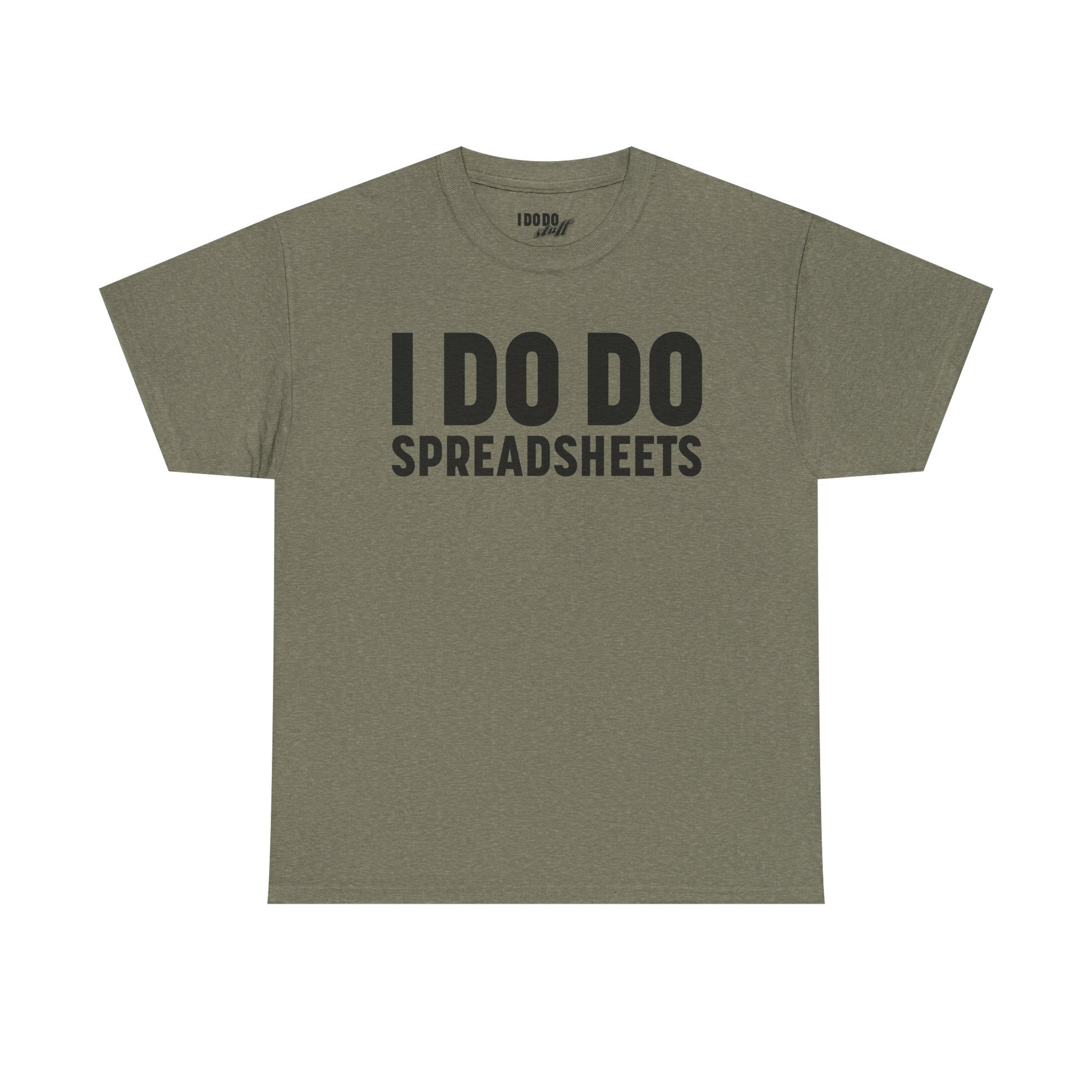 I DO DO SPREADSHEETS: Unisex Heavy Cotton Tee, Funny Office Shirt, Gift for Accountants, Work Humor Tee, Quirky Casual Wear