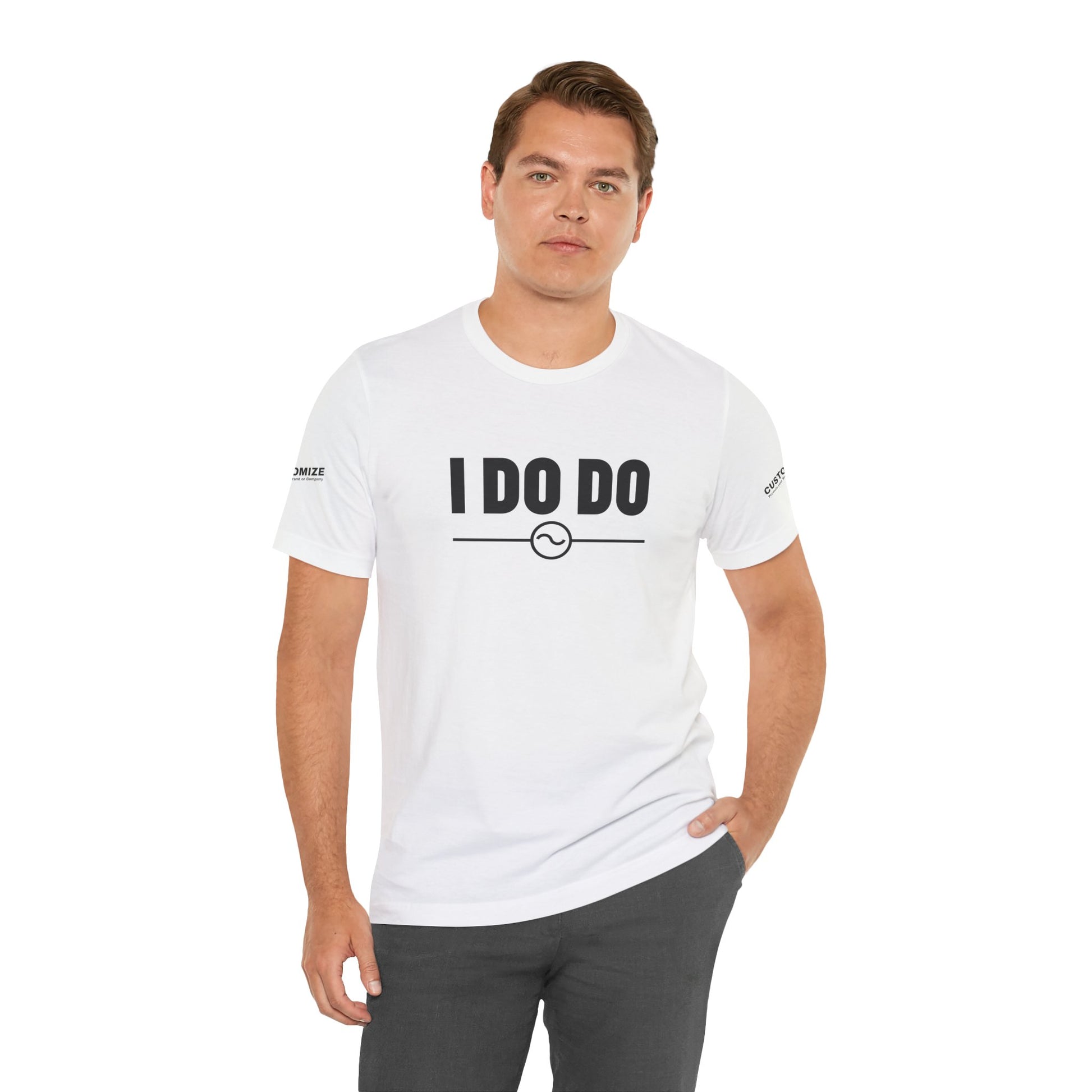 I DO DO ALTERNATING CURRENTS SYMBOL:  Humorous Unisex T-Shirt for Welders and Electricians, Perfect as a gift or for branding and promotion.